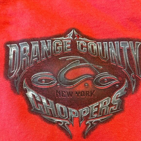 Orange County Choppers NYC Adult Large Long Sleeve T Shirt in Red - Picture 8 of 8